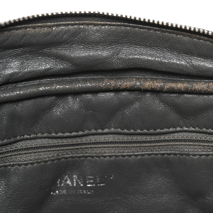 Aged Calfskin Quilted Large Reissue Camera Case Grey