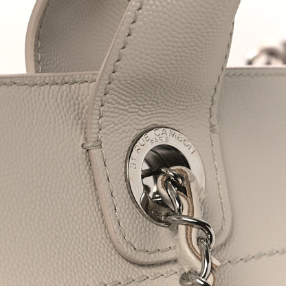 Caviar Medium Studded Deauville Tote Ivory