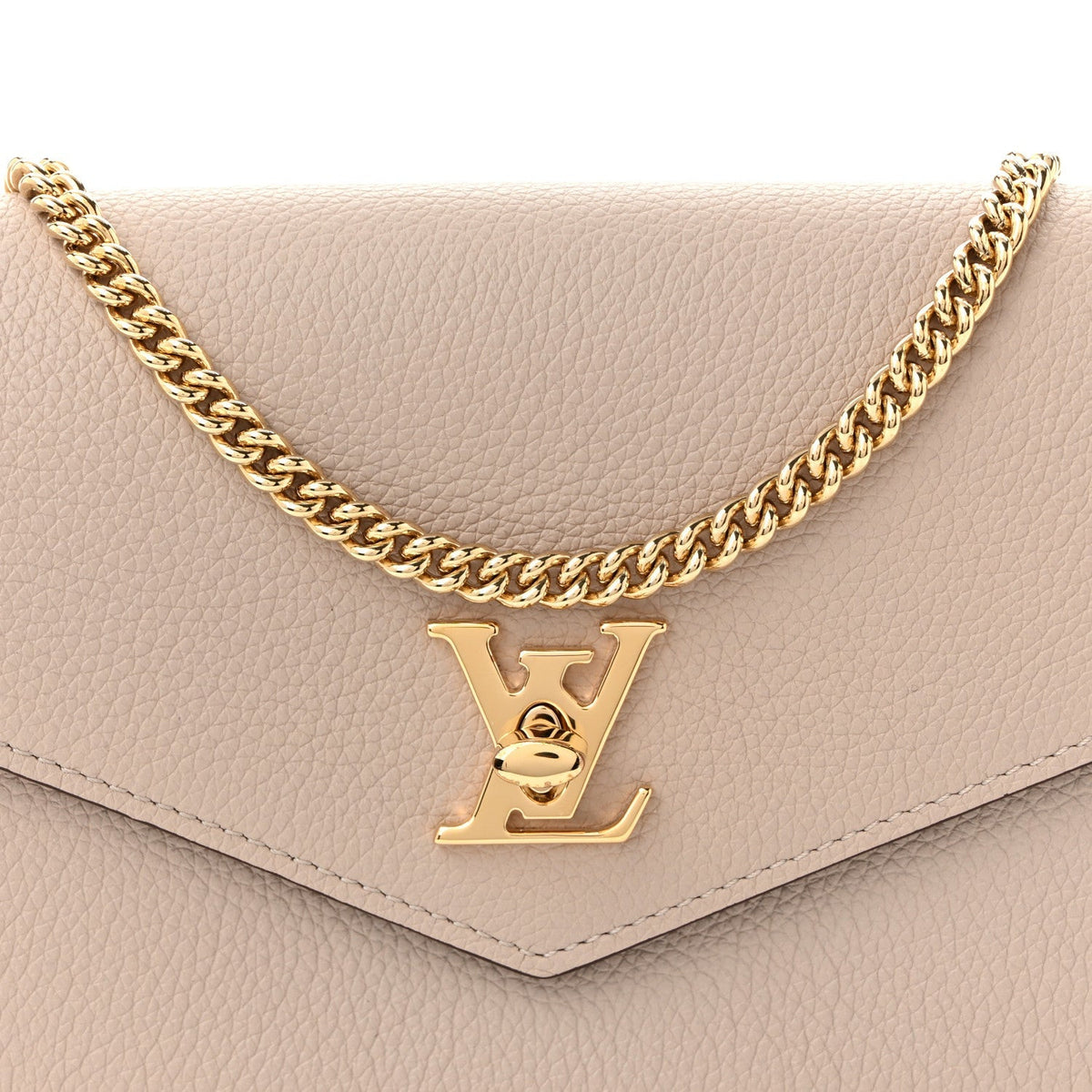 Soft Calfskin My Lockme Chain Pochette Greige