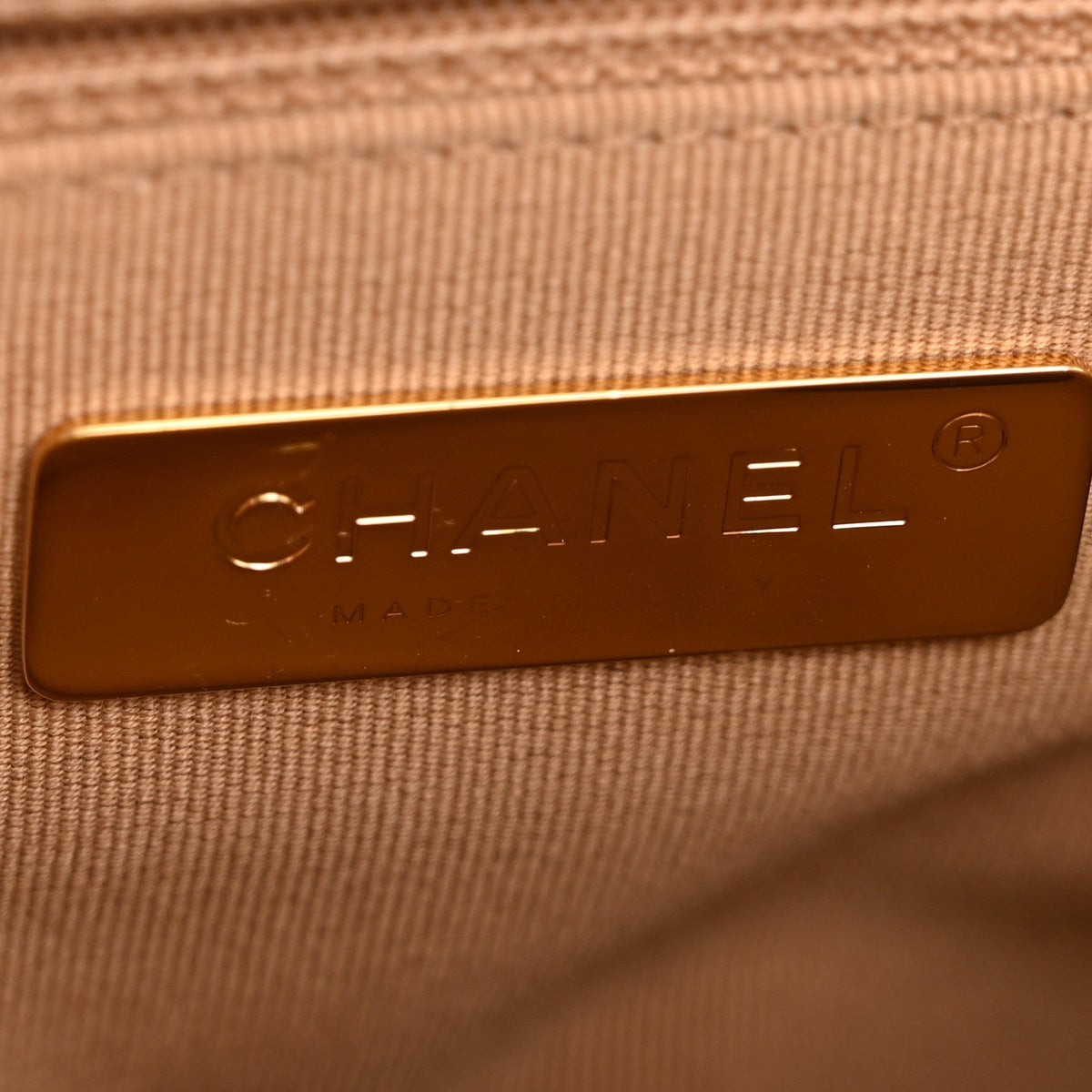 Lambskin Quilted Medium Chanel 19 Flap Beige