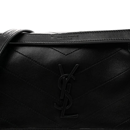 Lambskin Matelasse Monogram Baby Niki Chain Satchel Black