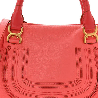 Calfskin Small Marcie Satchel Paradise Pink