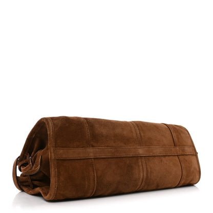 Suede Triangle Medium Bonnie Shoulder Bag Cacao