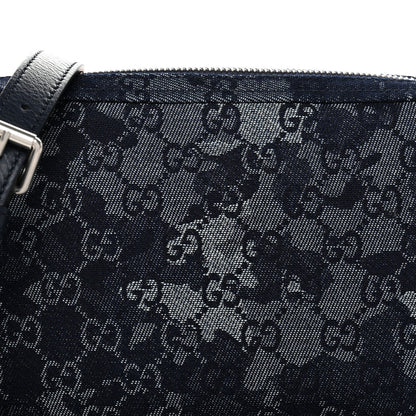 Denim GG Monogram Camouflage Small Crossbody Bag Blue