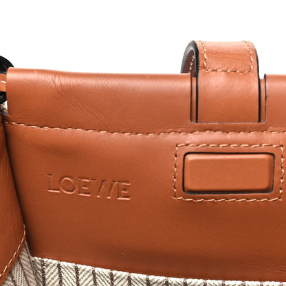 Canvas Calfskin Cushion Tote Taupe