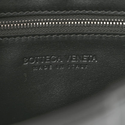 Calfskin Maxi Intreccio Cassette With Strap Bag Dark Green