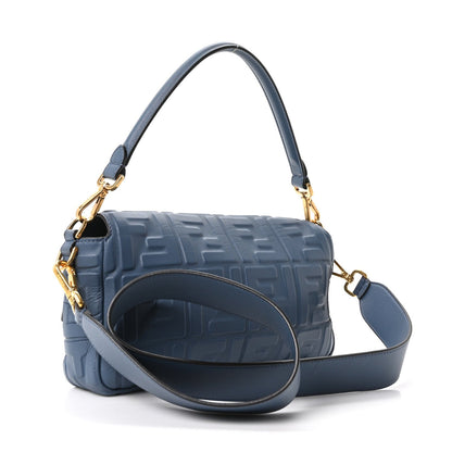 Nappa FF 1974 Embossed Baguette Mirto
