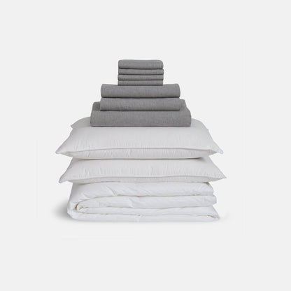 Heathered Cashmere Bedding Move-In Bundle
