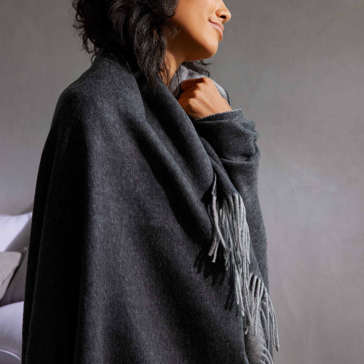 Two-Toned Lambswool Throw Blanket - Last Call