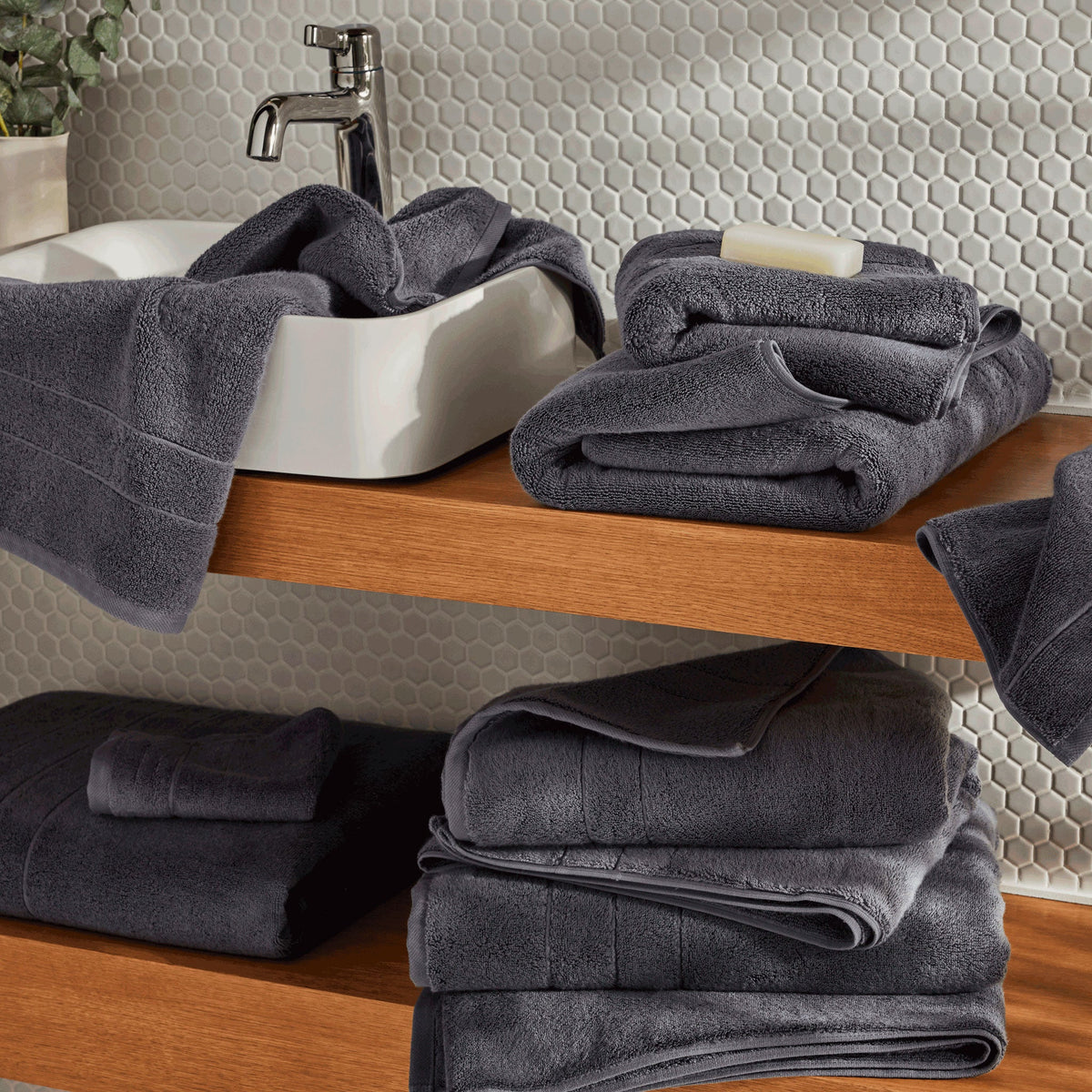 Super-Plush Turkish Cotton Hand Towels Set of 2 - Last Call