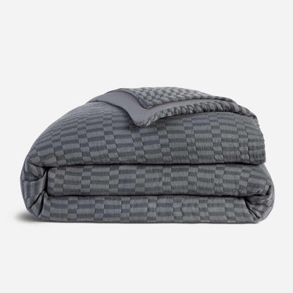 Woven Checkerboard Duvet Cover