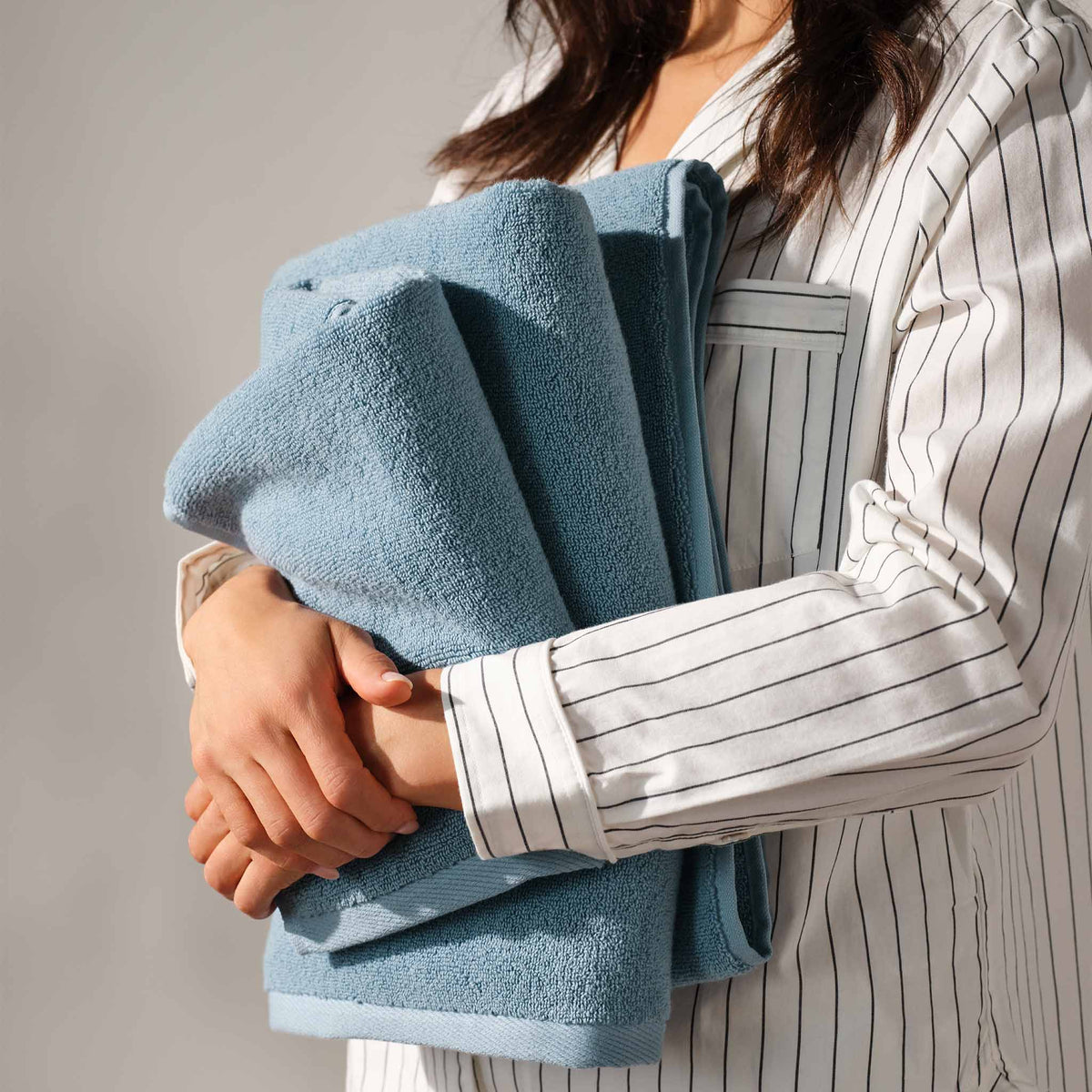 Plush Turkish Cotton Hand Towels Set of 2