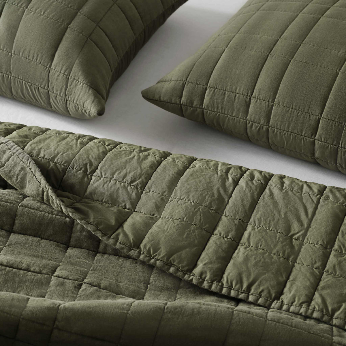 Washed European Linen Quilted Sham Set - Last Call