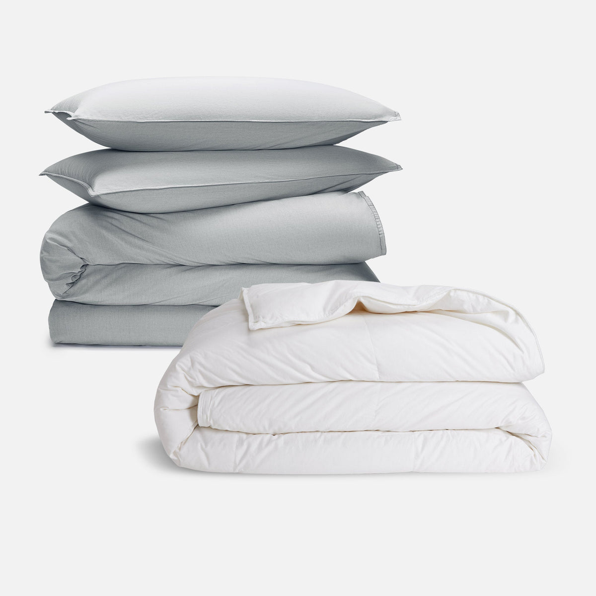 Washed Classic Percale Duvet Set Bundle