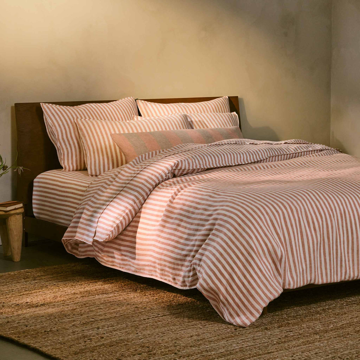 Set of 2 Washed European Linen Core Sheet Set Bundle