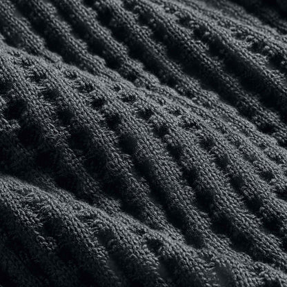 Chunky Waffle Knit Throw Blanket