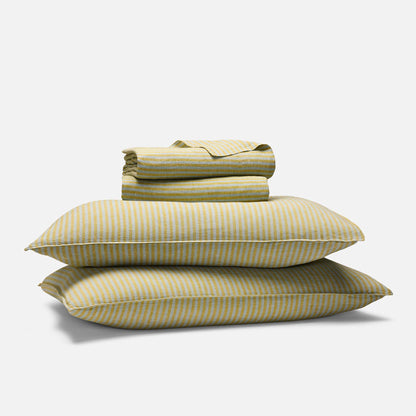 Set of 2 Washed European Linen Core Sheet Set Bundle