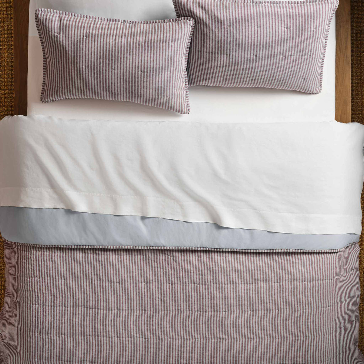 Washed European Linen Quilted Sham Set