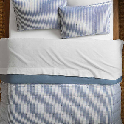 Washed European Linen Quilted Sham Set