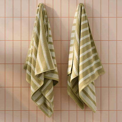 Ribbed Cotton TENCEL™ Set of 4 Bath Towel Bundle