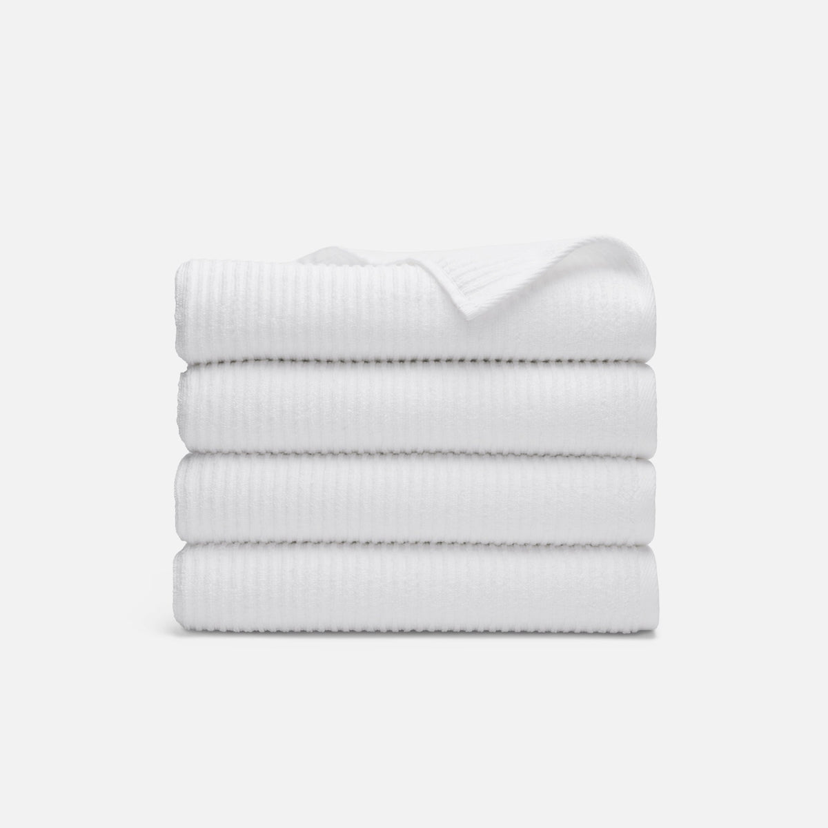 Ribbed Cotton TENCEL™ Set of 4 Bath Towel Bundle