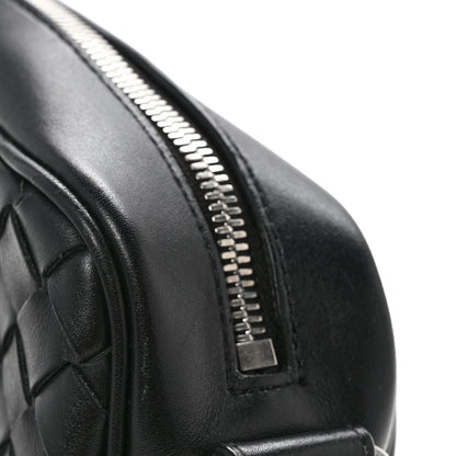 Nappa Intrecciato Small Classic Camera Bag Black