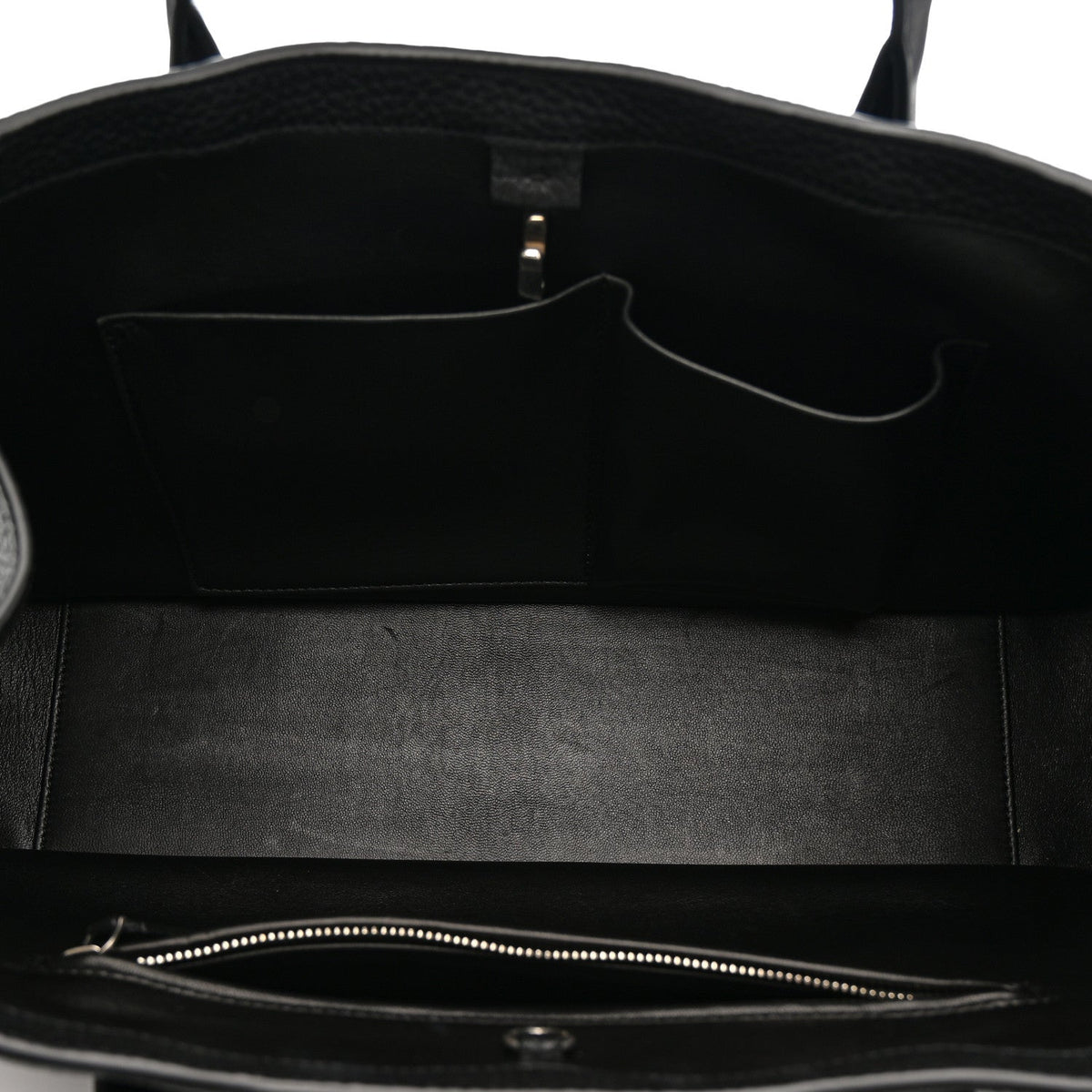 Grained Calfskin Alger Shoulder Bag Black
