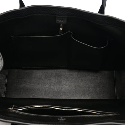 Grained Calfskin Alger Shoulder Bag Black