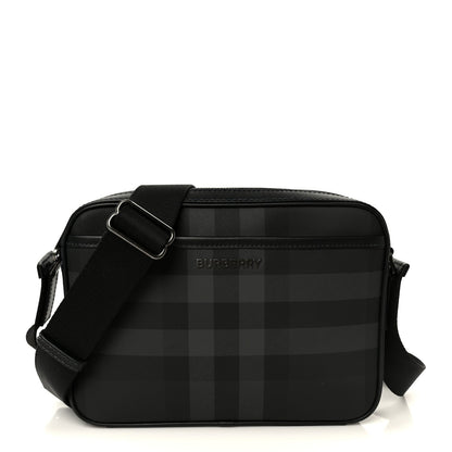 Coated Canvas Calfskin Check Muswell Bag Charcoal