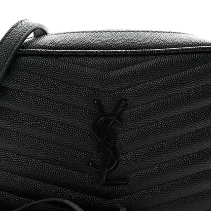 Grain De Poudre Matelasse Monochrome Monogram Mini Lou Camera Bag Black