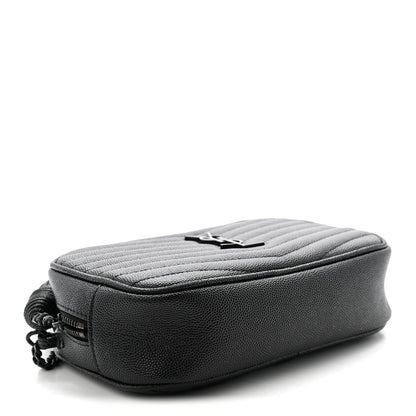 Grain De Poudre Matelasse Monochrome Monogram Mini Lou Camera Bag Black