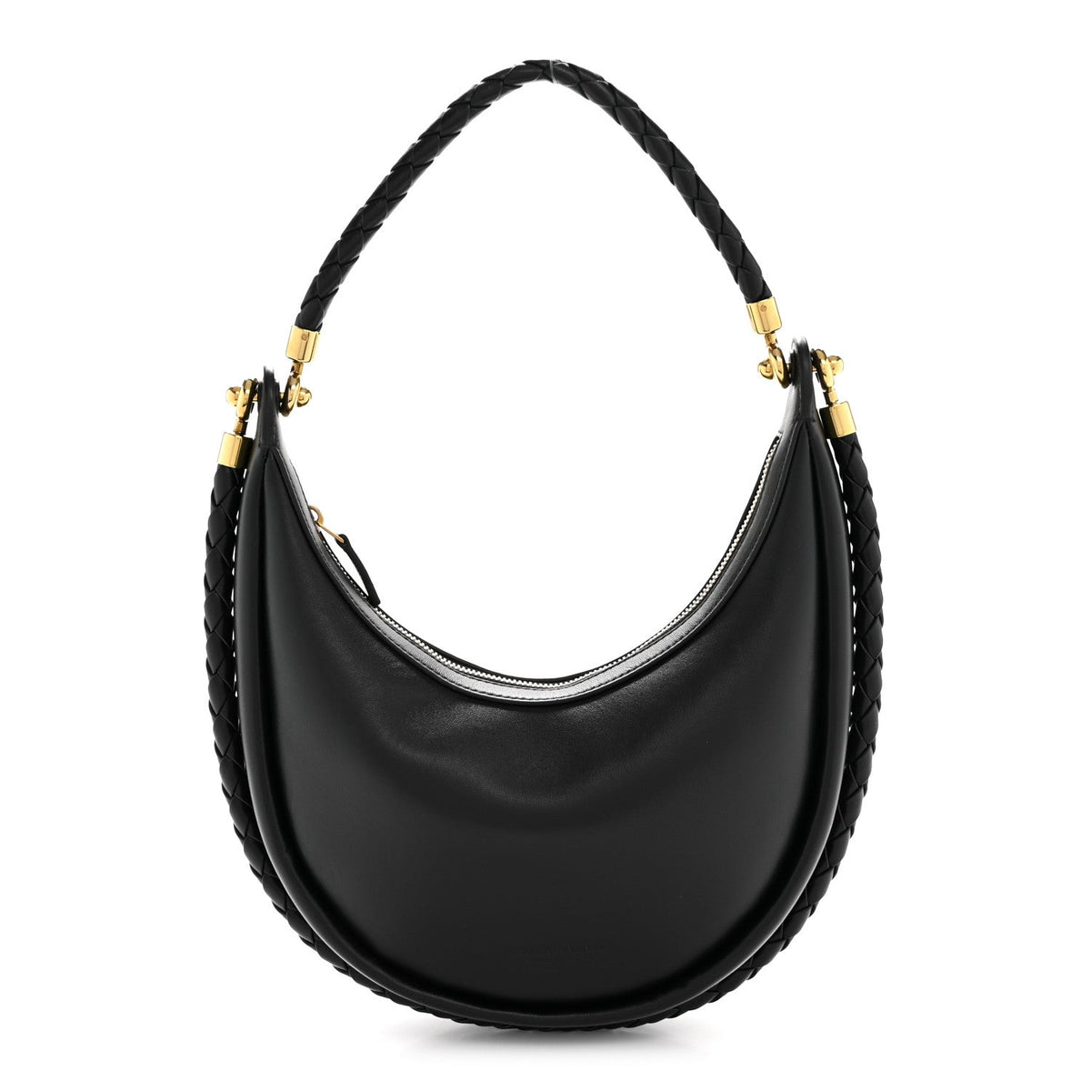 Smooth Calfskin Hula Hoop Shoulder Bag Black