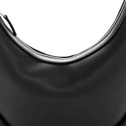 Smooth Calfskin Hula Hoop Shoulder Bag Black