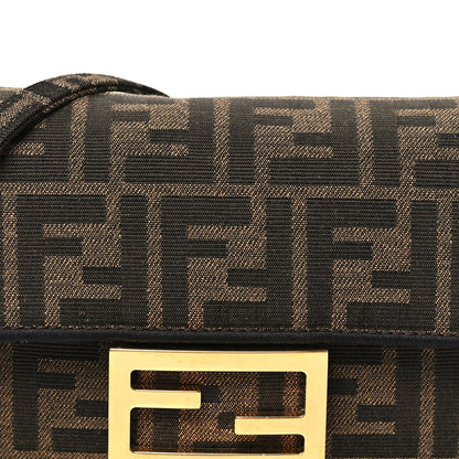 Fabric Jacquard FF 1974 Mini Baguette Tobacco Moro Black