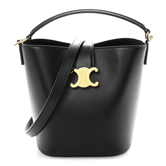 Smooth Calfskin Triomphe Small Louise Bag Black
