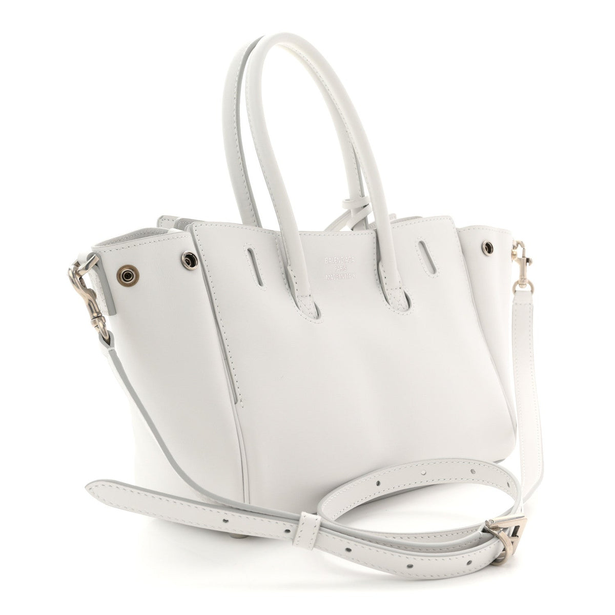 Smooth Calfskin Mini Bel Air Carry All Bag White