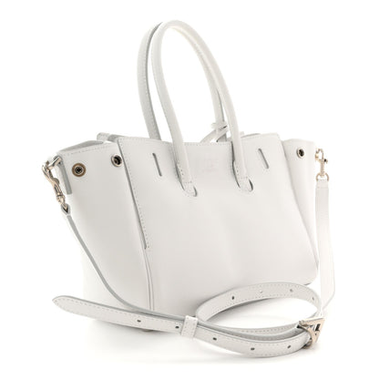 Smooth Calfskin Mini Bel Air Carry All Bag White