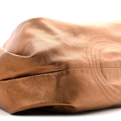 Metallic Nappa Aire Shoulder Bag Bronce