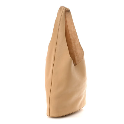 Grained Calfskin Bindle Three Bag Beige