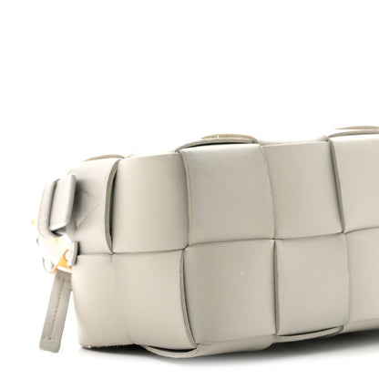 Lambskin Maxi Intrecciato Small Brick Cassette Bag Agate Grey