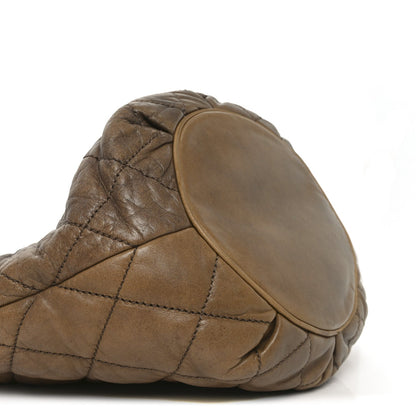Lambskin Quilted Cloudy Bundle Hobo Beige