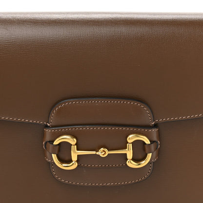 Azalea Calfskin Horsebit 1955 Shoulder Bag Brown Sugar