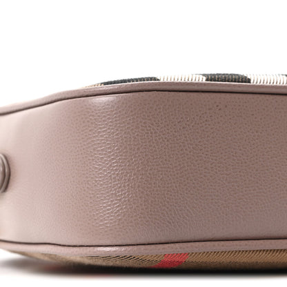 Calfskin House Check Large Camera Bag Grey Mink