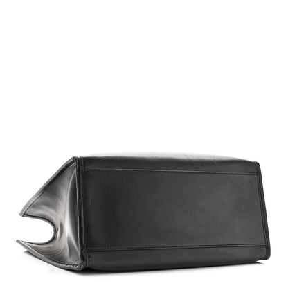Vitello King Plexiglass Medium Fendi Sunshine Shopper Tote Black