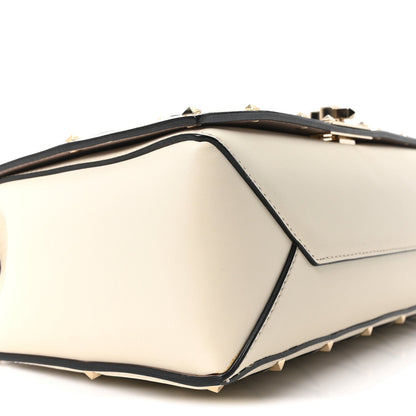 Smooth Calfskin Quilted Beehive Shoulder Bag Light Ivory