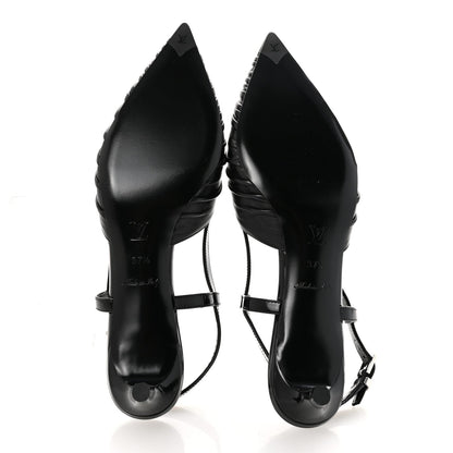 Calfskin Allure D'Orsay Slingback Pump 37.5 Black