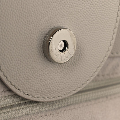 Caviar Medium Studded Deauville Tote Ivory