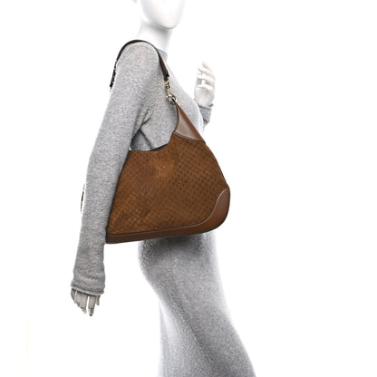 Suede Micro GG Medium B Shoulder Bag Brown