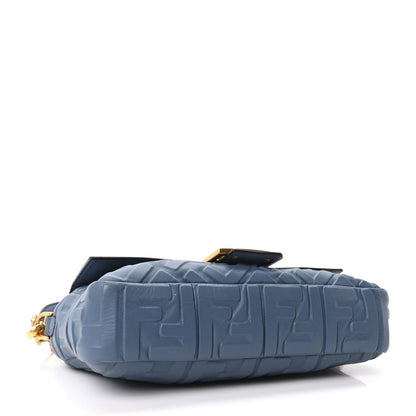 Nappa FF 1974 Embossed Baguette Mirto