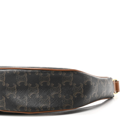 Triomphe Canvas Calfskin Ava Shoulder Bag Tan